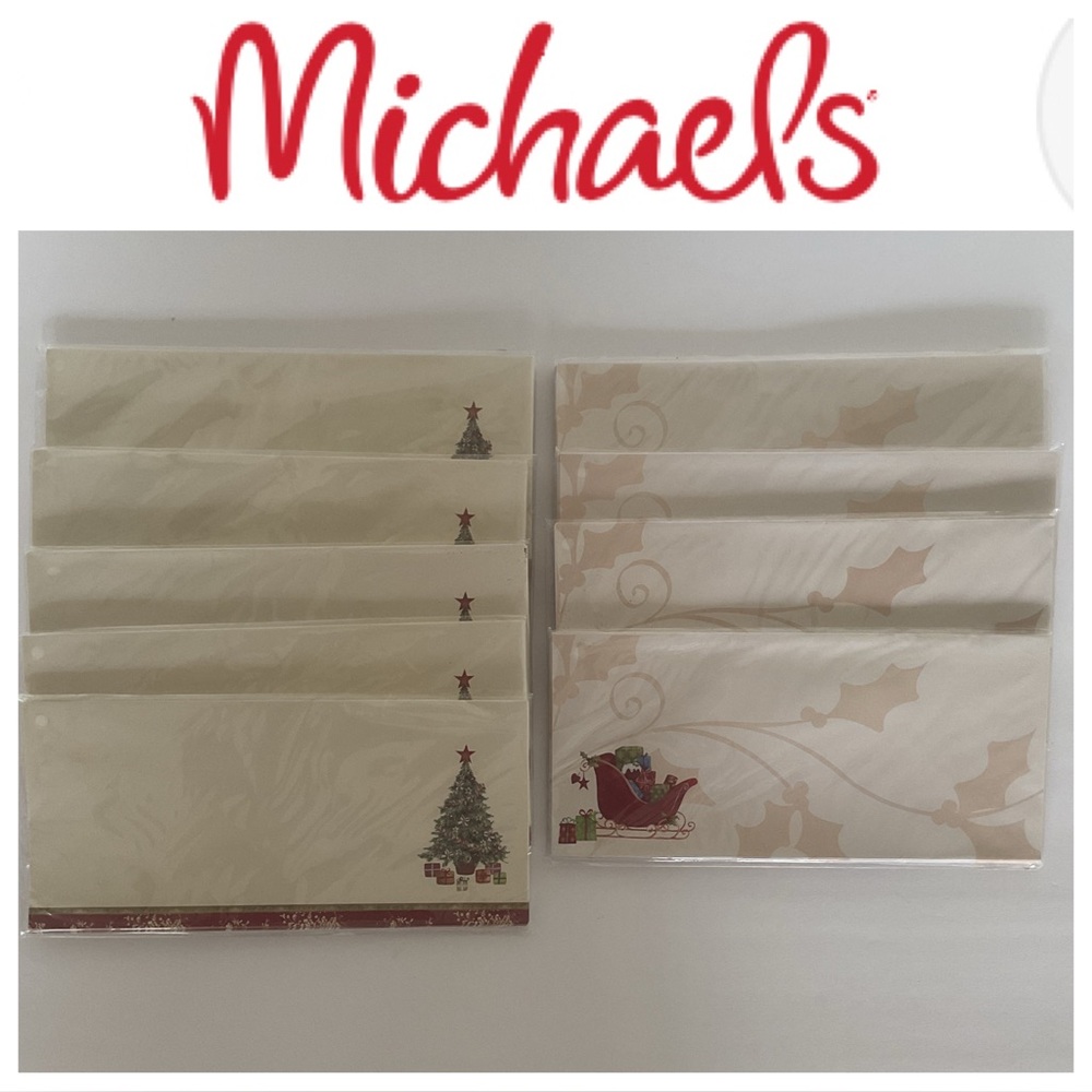 Michael’s Craft Stores  Christmas Envelopes NWT LOT OF 9 PACKAGES
